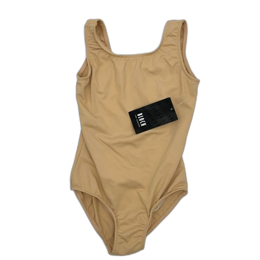 Brand New Bloch Children's Dynamic Tank Leotard Size 6x-7 CL5605 Nude Color